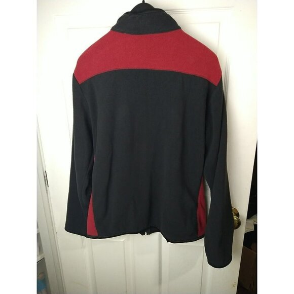 Athletic Red Black Full Zip Long Sleeve Fleece Jacket. Size S - Picture 13 of 13
